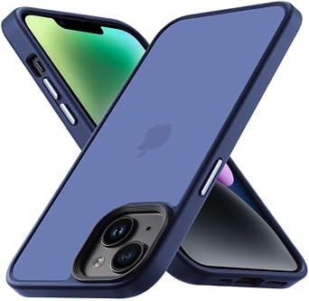 Yriklso for iPhone 13 Case/14 Case, ShockAbsorbing, Frosted Blue
