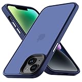 Yriklso for iPhone 14 Phone Case, Shockproof iPhone 13 Case, Military Grade Drop Protection, Protective Hard Back Slim Translucent Case for iPhone 13/14 6.1'', Frosted Blue