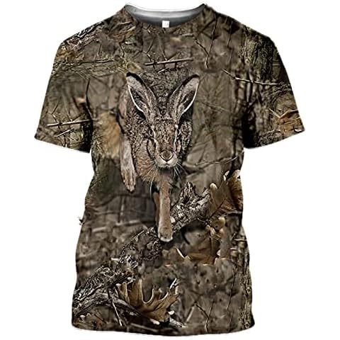 Camiseta Hombre Verano Camuflaje 3D Cover