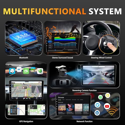 Eunavi [2024 2G + 32G] Rádio estéreo automotivo 2 Din Android 13 para Toyota Prius 2010-2015 com App