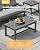 Tobeos HDPE 4 Piece Patio Furniture Set, All-Weather Outdoor Couch with Thick Cushions & Coffee Table, Patio Conversation Sets for Lawn, Garden, Porch, Balcony, Deck, Poolside, Grey Frame Grey Cushion
