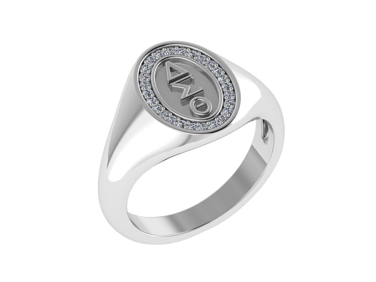 King Greek DELTA SIGMA THETA STERLING SILVER CLASSIC OVAL RING DST-R006