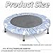 Kraoouis Mini Trampoline Spring Covers Gray, 36 38 40 48 inch Round Small Trampoline Cover, Trampoline Replacement 600D Odor-Free Tear-Resistant Oxford Cloth Easy to Install (40in-6leg)