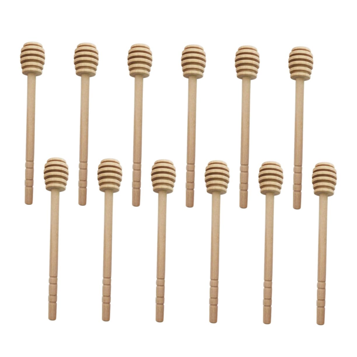 GRIRIW 12pcs Honey Stir Sticks Honey Sticks Honey Stirrer Syrup Stirrer Honey Stirring Spoon Wooden re-usable