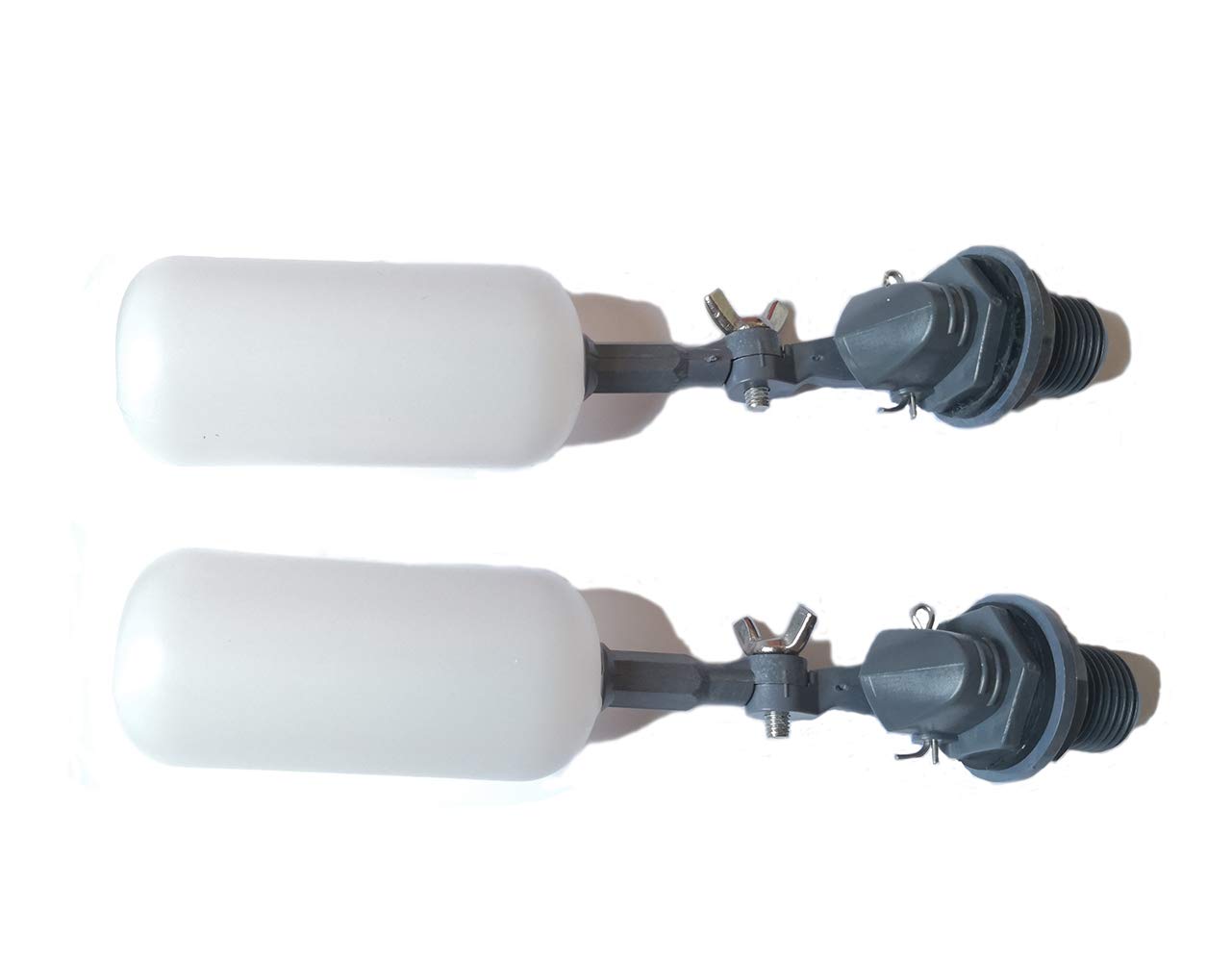 1/2 Inch Water Filter Float Ball Valve Float Valve Plastic Water Tank Float Valves with Adjustable Arm for Pool, Livestock Water Trough, Aquariums, Aquaculture(2pcs)