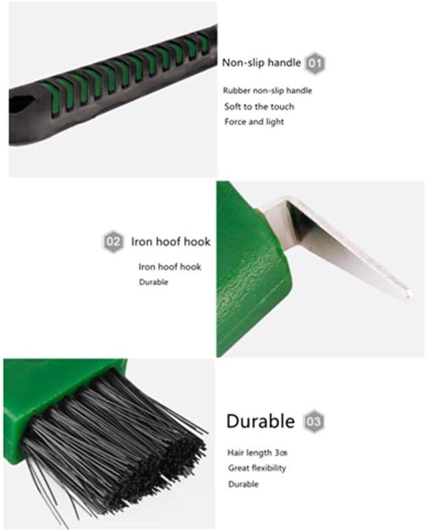 BRYHZKCM Horse Hoof Pick Brush with Soft Touch Rubber Handle,Portable Hoofpick,3Pieces,Random Colors : Pet Supplies