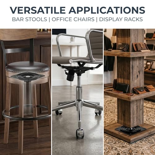 AcryStelith Universal Möbel Drehteller, Drehbeschlag, Metall Möbel Drehteller, 360° Grad Swivel Drehteller, 156 * 156 * 23 mm, Für Hocker, Auto Stühle, Bücherregale (6inch)