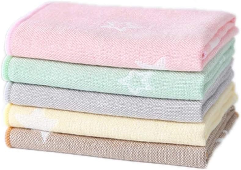 5-Piece Baby Towel 25 * 25cm Muslin Handkerchief Hand Towel Baby Saliva Soft Towel