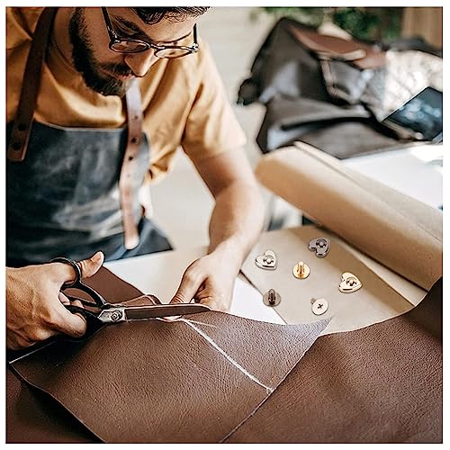 Image of GORGECRAFT 30PCS 3 Colors Screwback Stud Heart Rivets Handbag Button Leathercraft Handmade Flat Bags Stud Shown Heart Garments Clothing Crafts Shaped Foot Nailhead Screwback Rivet Metal Decration