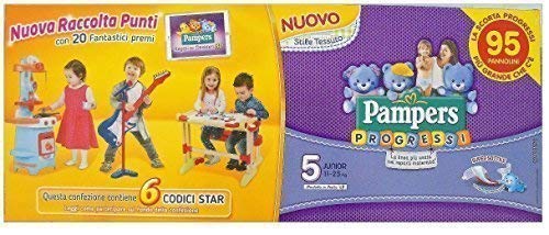 Pampers Progressi 95 Pannolini pentapack taglia 5 Junior 11-25 Kg