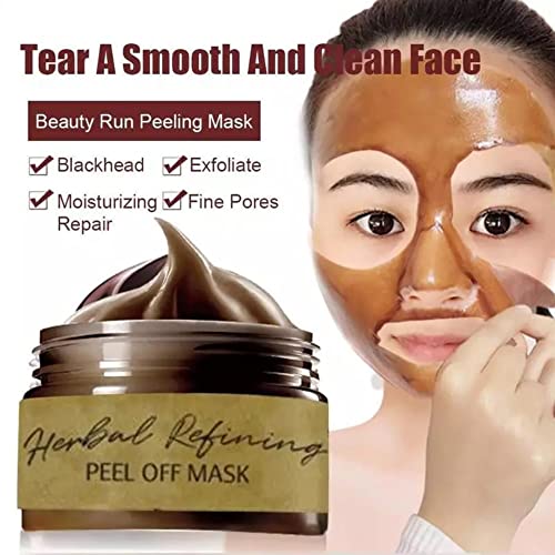 Crivery 2Pcs Pro-Herbal Refining Peel-Off Facial Mask, 2023 New Cleansing Blackhead Remover Masks, Face Mask Skin Care Peel-Off, Tearing Pores Shrink Skin Care #TOP1