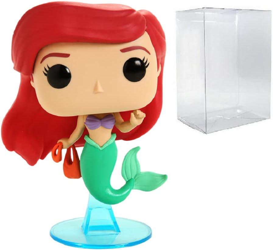 Disney POP The Little Mermaid - Ariel with Bag Funko Pop! Vinyl Figure (Bundled with Compatible Pop Box Protector Case), Multicolor, 3.75 inches