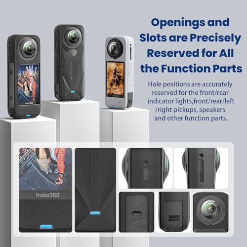 Funda de silicona y protectores para Insta360 X5 miniatura 7