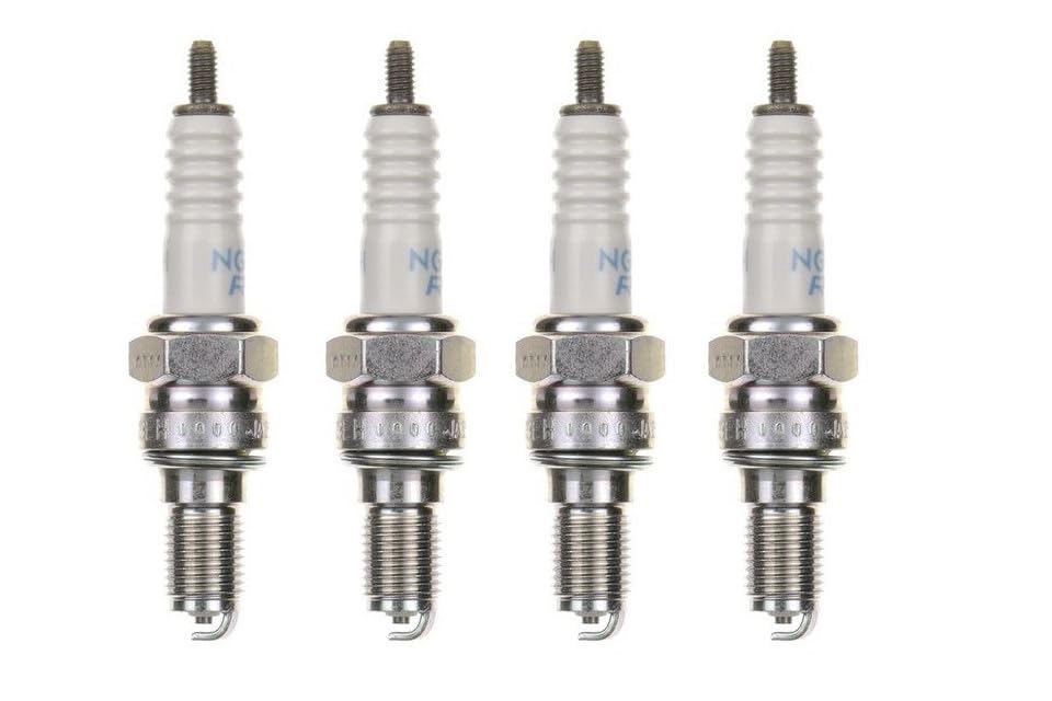 4x Zündkerze CR9EH-9 passend für Honda CB CBF CBR 600 650 Hornet Daelim S3 S300 Roadwin Daystar – kompatibel mit IUH27 U27FER-9