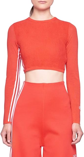 blusa cropped manga longa adidas