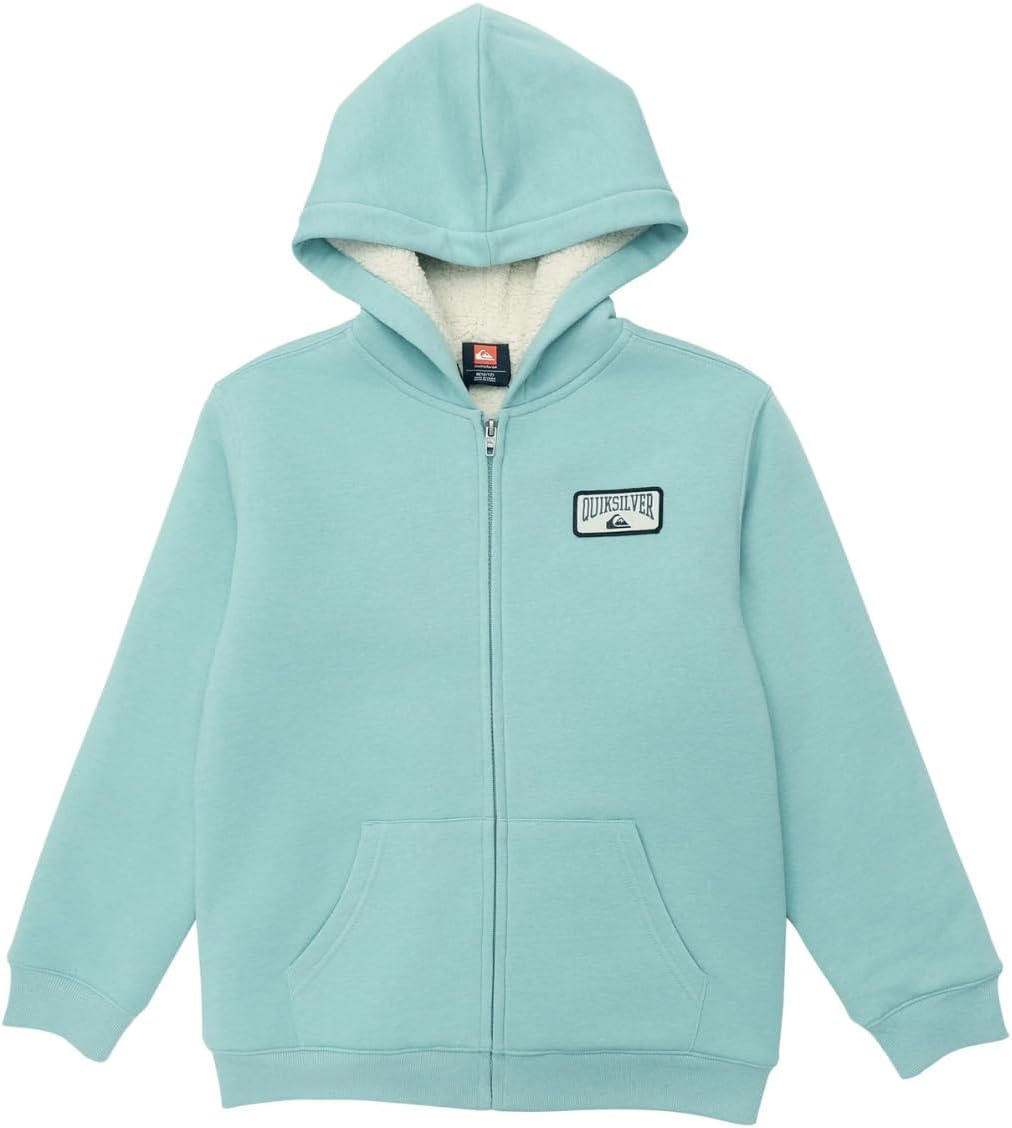 Quiksilver Boys' Full-zip Sherpa Lined Fleece Hoodie Sweatshirt