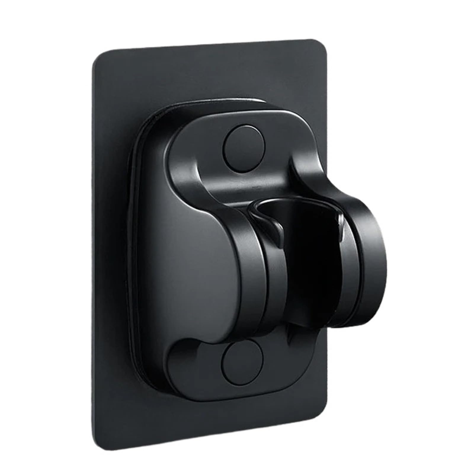 Djskldf Black-B Shower Head Holder Shower Holder Suction Cup 360 Degree Adjustable Showerhead Plating Rail Head Bathroom Wall Mount Bracket(Black-B)