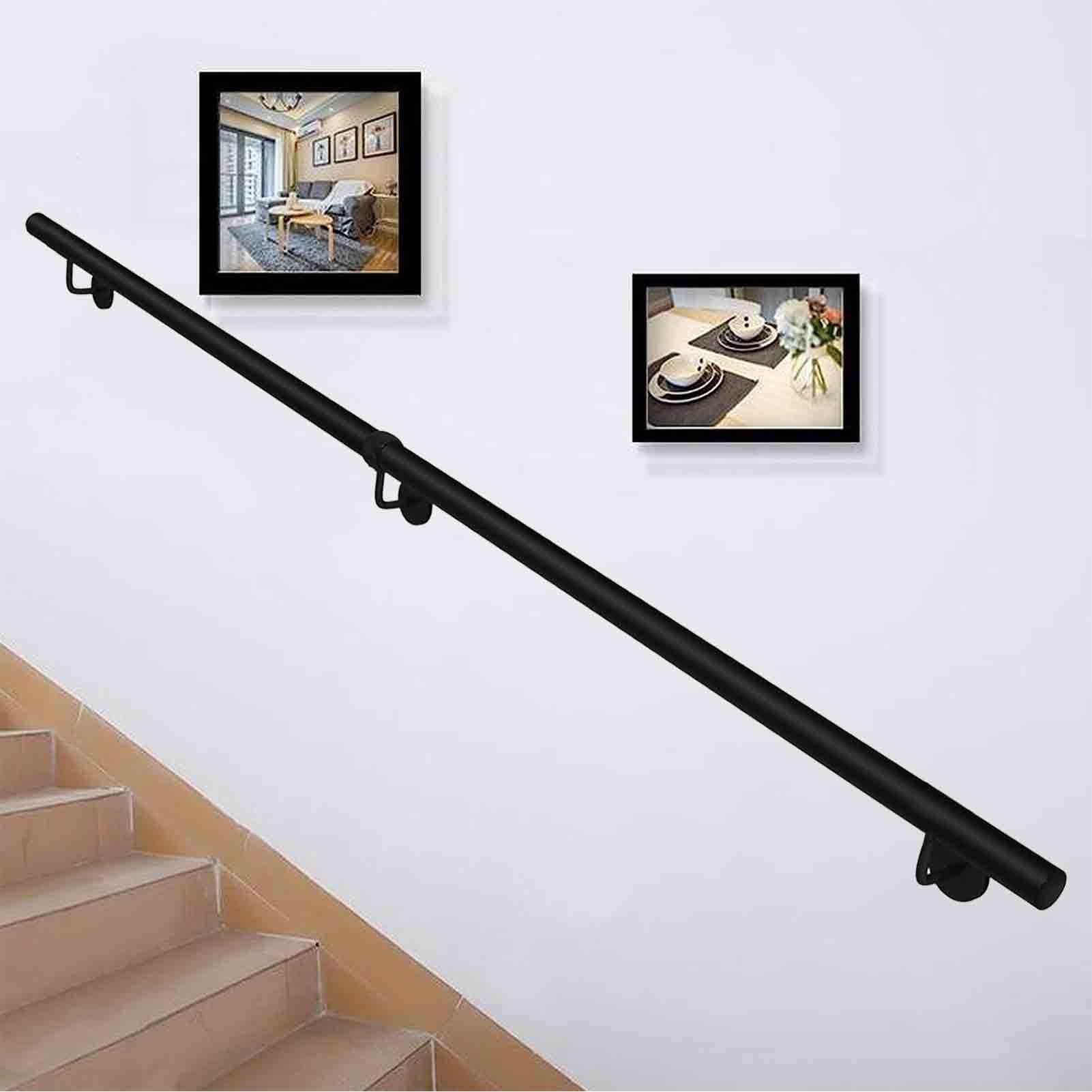 Rampe en fer forgé noir 330 cm au design élégant pour sublimer votre intérieur