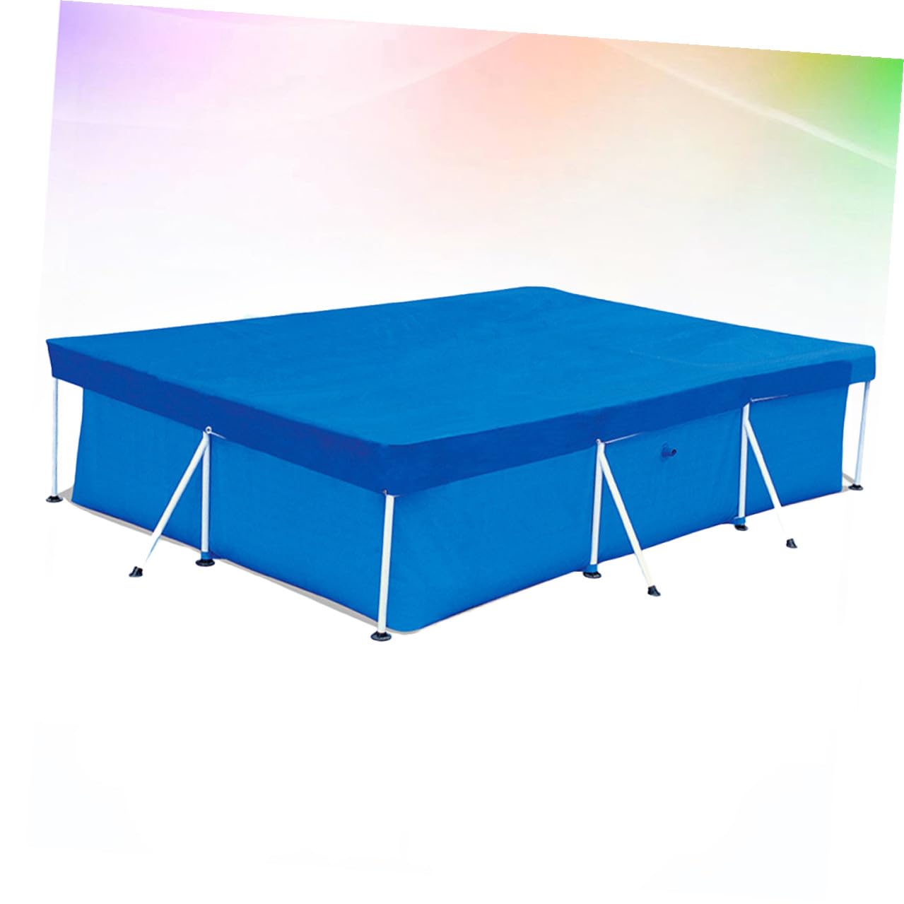 SHINEOFI Bâche de Protection pour Bassin PE Imperméable Antidérapante pour Bassins Tubulaires et Gonflables Couverture Pluie et Tapis Sol Bleu