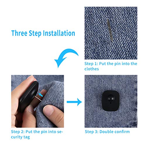 Leagerous CLOTH TAGS BLACK-1K 1000 Pieces Hard Clothing Security Tags 8.2Mhz Rf Frequency, Retail Security Clothes Tag thumb #3