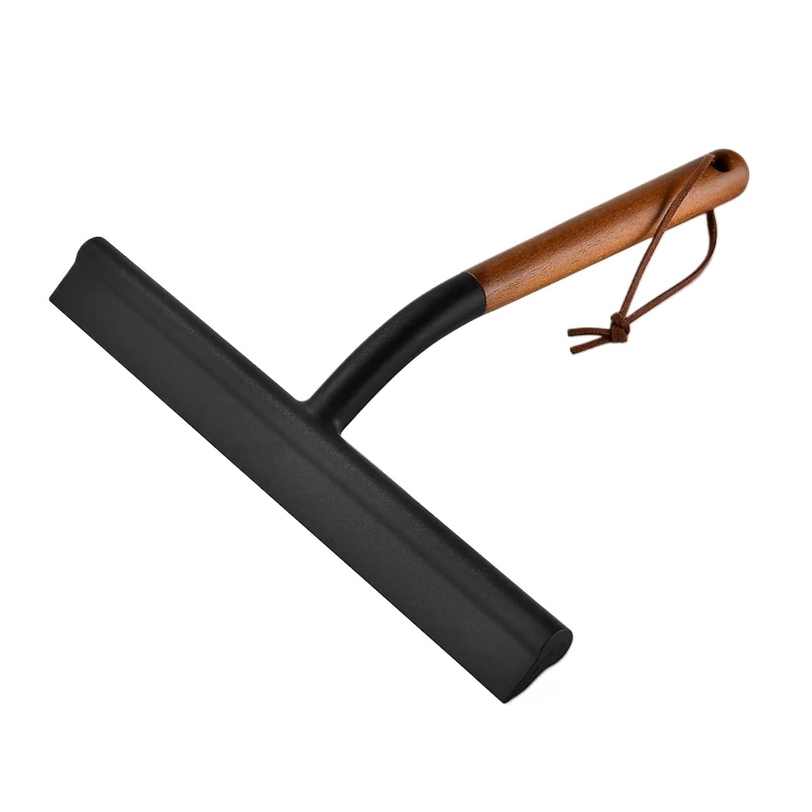 Piccolo tergicristallo for bagno, raschietto in silicone multiuso, strumento for la pulizia del vetro della finestra casa, cucina(Black)