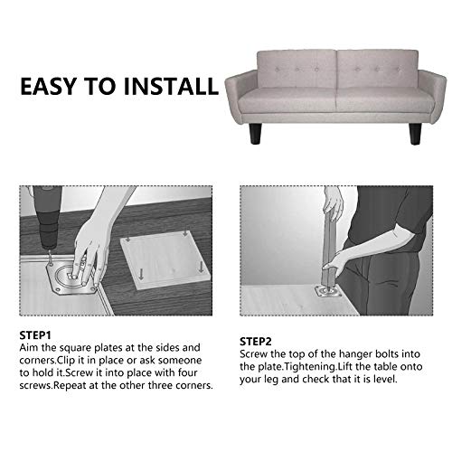 Honeyhouse 4 Pezzi Piedini per Mobili in Legno