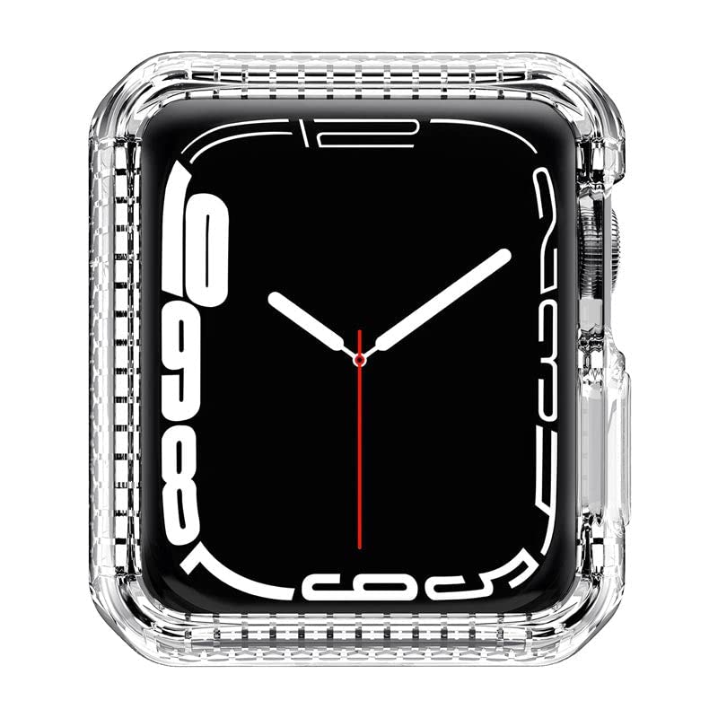 ITSKINS Spectrum Clear Protective Case Compatible with Apple Watch Series SE 6 & 5 & 4 44mm, Slim Hybrid Case, Anti-Yellowing, Heavy Duty Shockproof Cover, Military Case | Light Purple