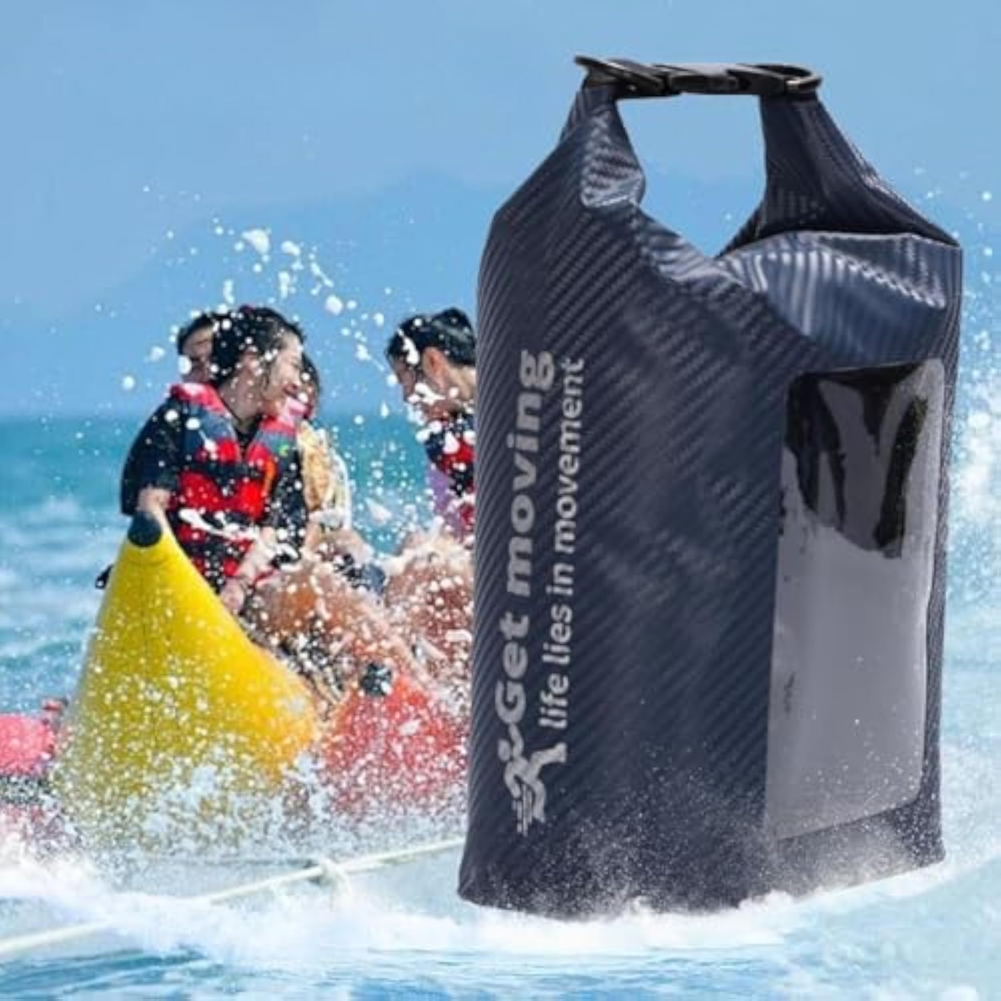 Waterproof Phone Pouch, 5L Outdoor Sack Dry Bag