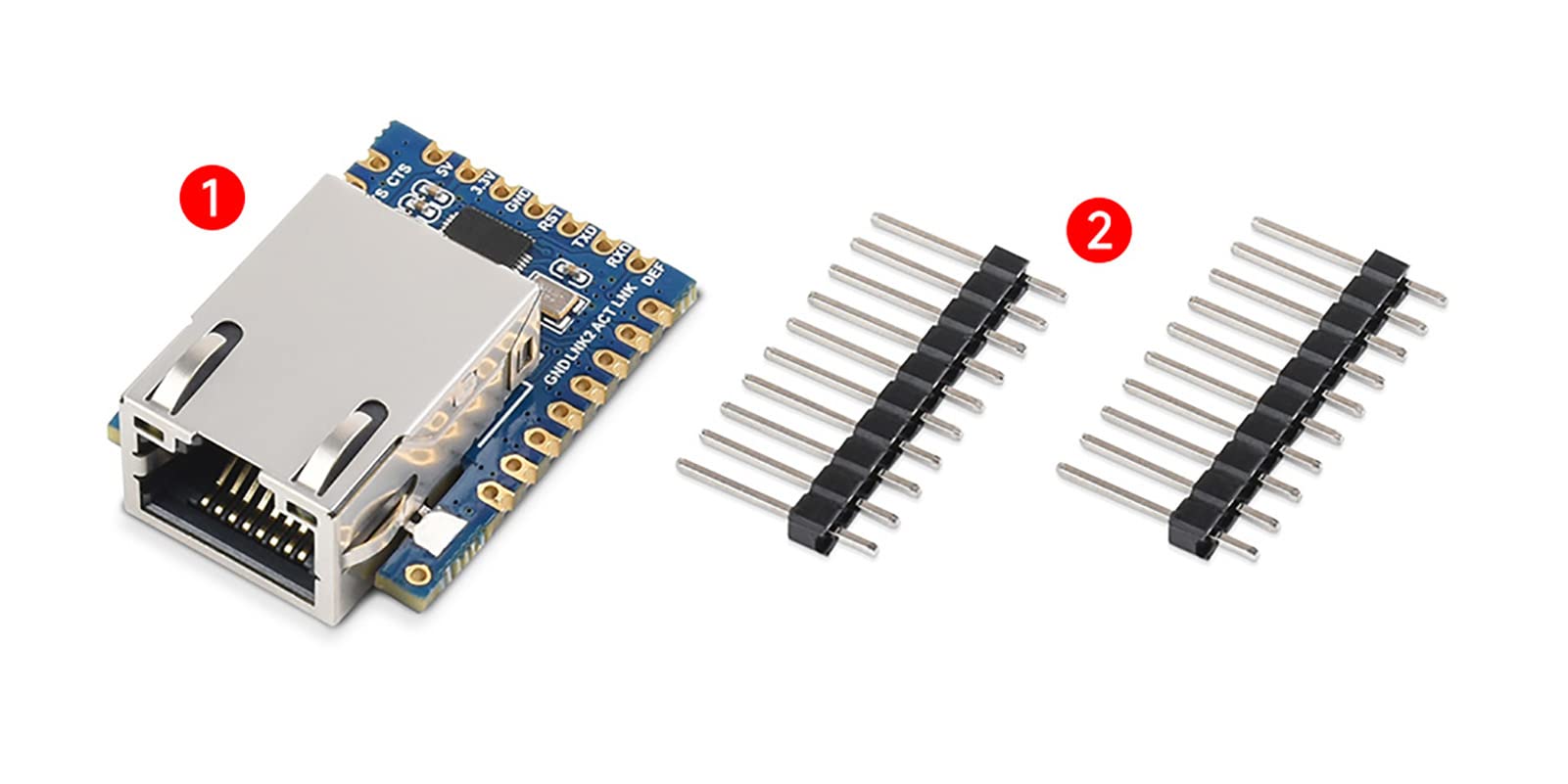 Mini TTL to Ethernet Module Serial UART to ETH Converter Gold Plated Stamp Hole Design Highly Integrated for Industrial, IoT, and Security Applications