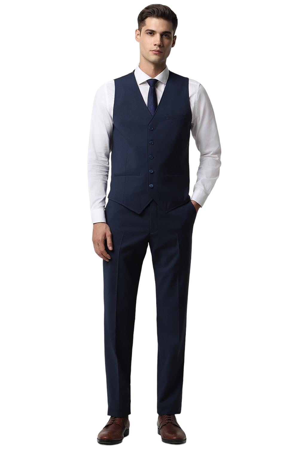 van heusen Men's Polyester Blend Three Piece Suit-Dress Set-picture-17