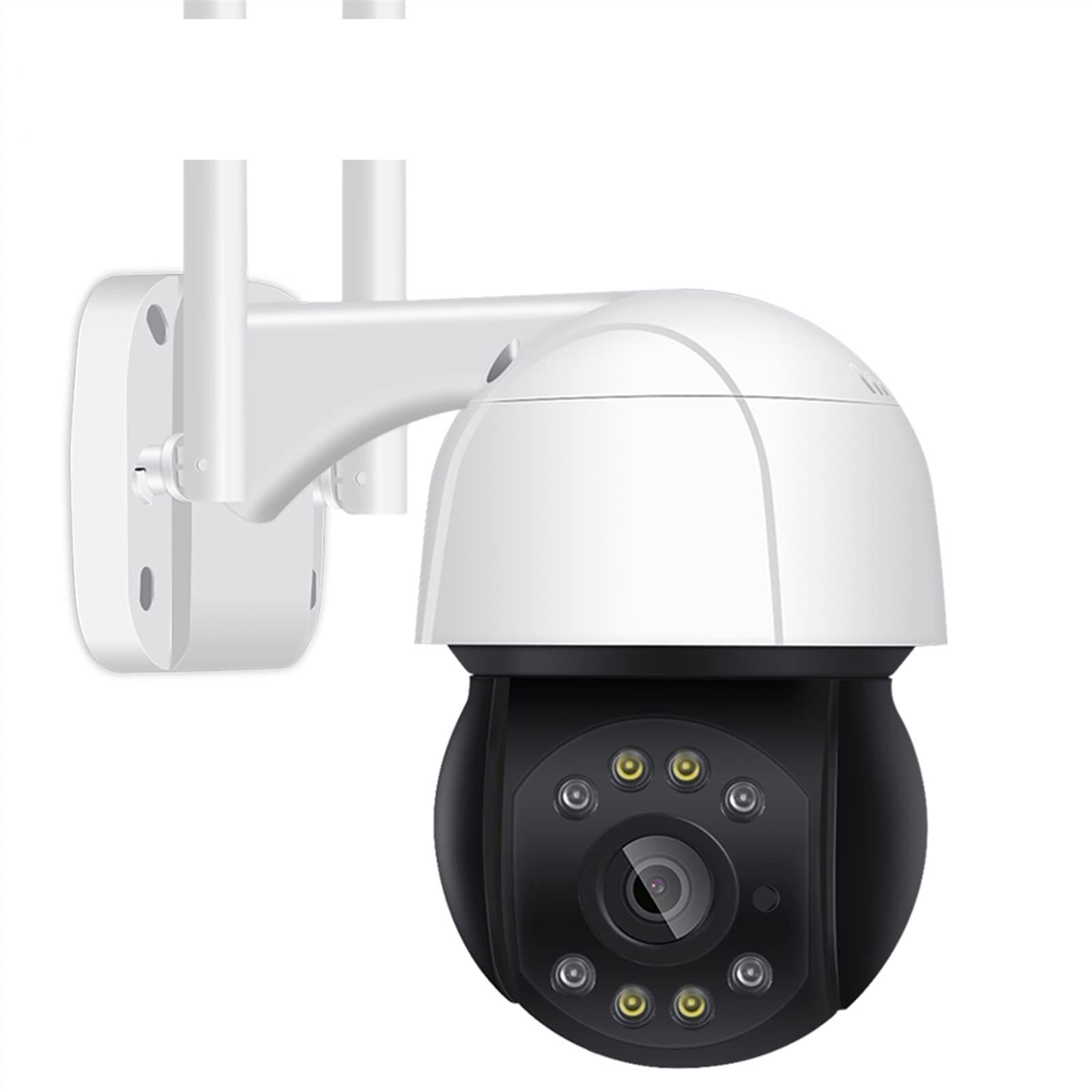MKHJKIOII Security Camera, 5MP PTZ Camera Outdoor 1080P 4X Zoom Ai Human Detection IP 3MP Auto Tracking CCTV Wireless(2MP Add 64G Card)