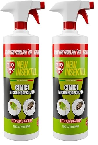 ZIG - ZAG Insetticida Spray Cimici, Azione Rapida e residuale, Flacone Specifico contro le Cimici e i loro nidi, formiche e scarafaggi, efficace fino a 3 settimane, 500 ml