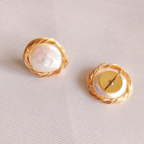 Boucles d'Oreilles Clou Plaquées Or légères pour oreilles sensibles - 4