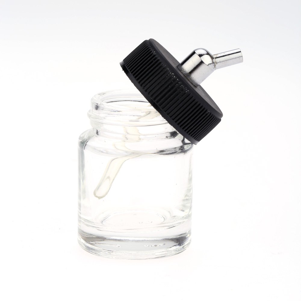 Bouteilles en Verre pour aérographe 10 pièces avec Adaptateur d'angle 30°