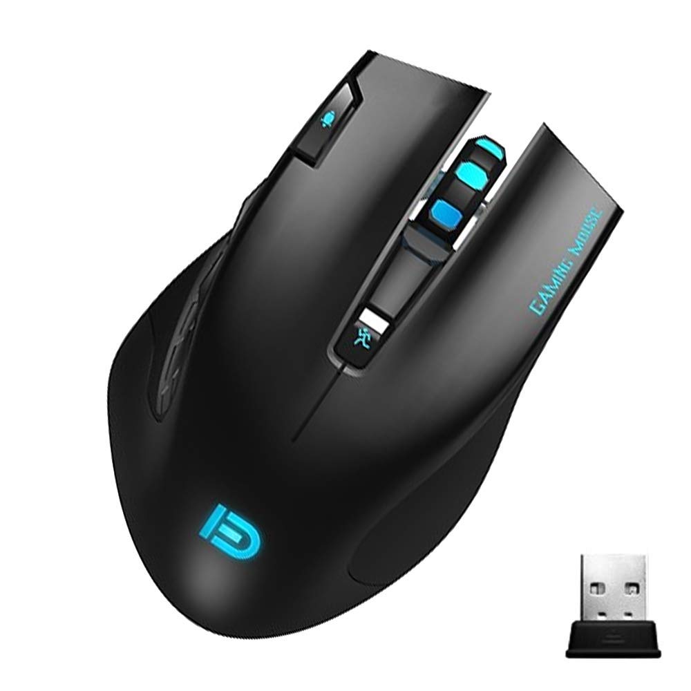 SOIN i750 Wireless Gaming Mouse PC Mouse Pro Gaming,6 colour RGB lights and DPI mode(Up to 3000),12 months battery life with USB reciver for All Computers,Mac,Laptop,Notebook