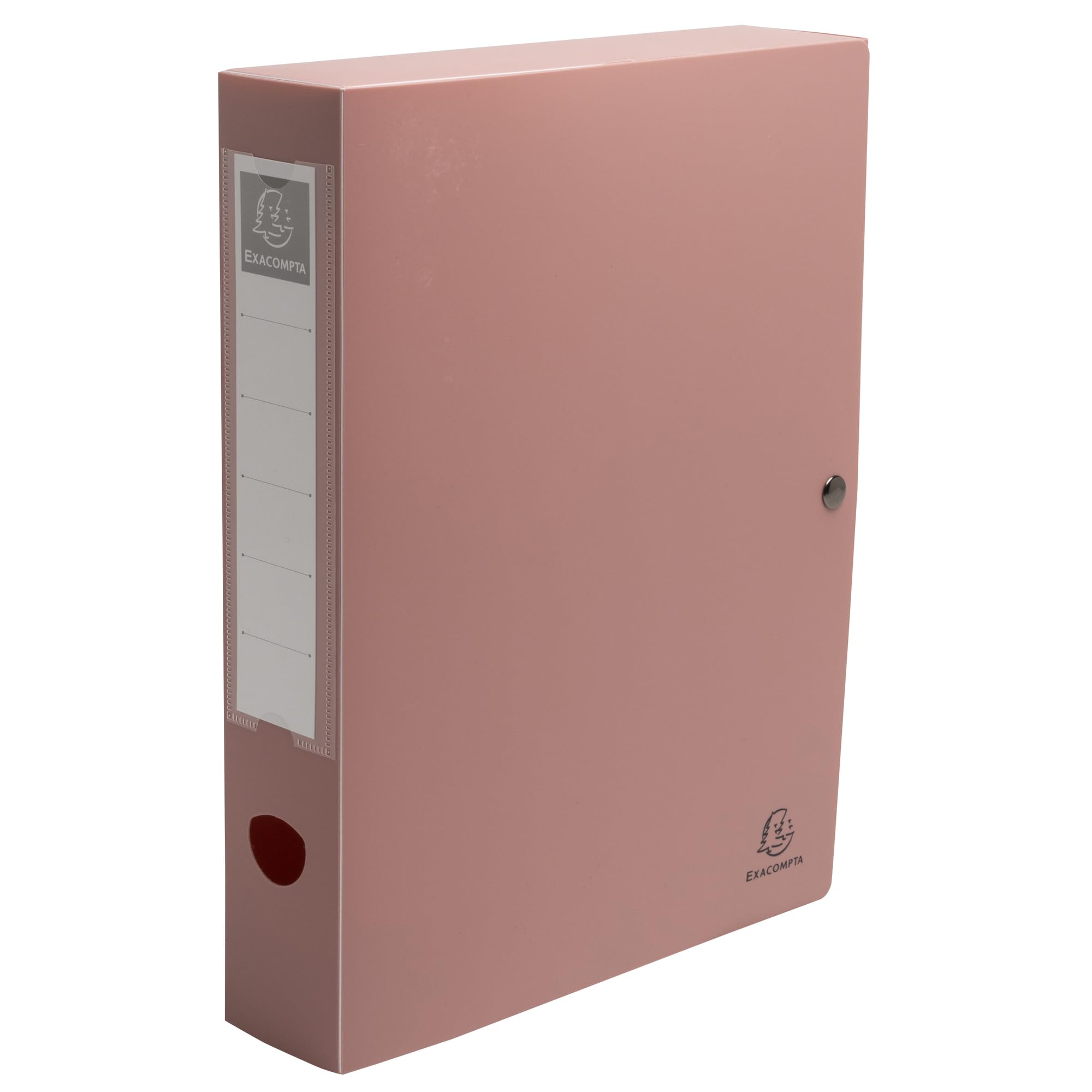 Exacompta - Ref 89270E - 1 Box with Skandi snap Closure - Made of Rigid Recycled Polypropylene - 6 cm Spine - Size 25 x 33 cm - Skandi Recycled PP - for A4 - Random Colours