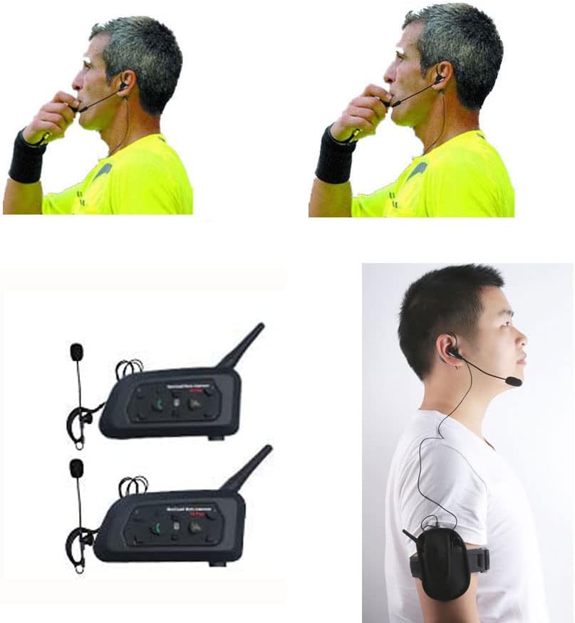 Referee Headset 2 Referees Full Duplex Football Wireless Comunicador Football Headsets Referee Communication
