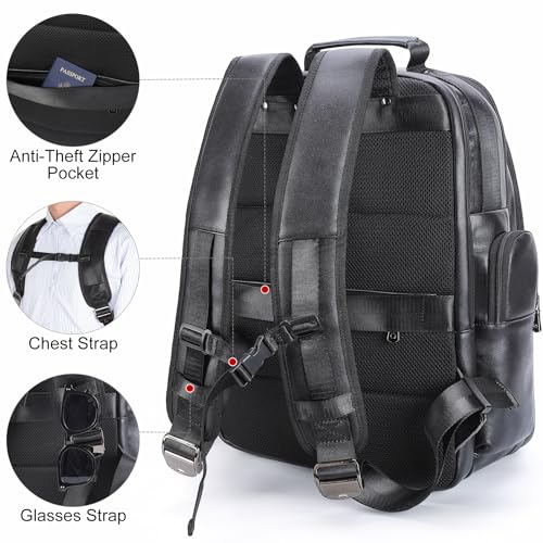 TIDING Full Grain Leather Backpack