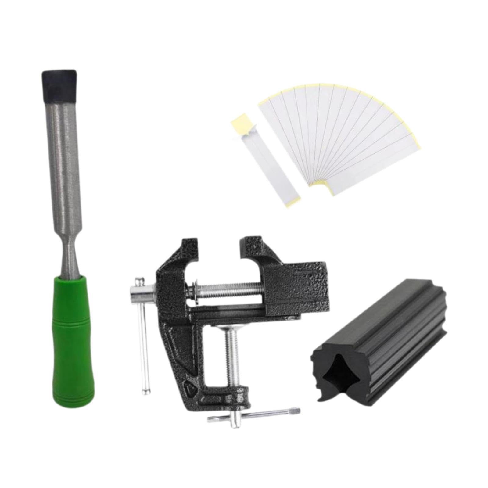 Colaxi Golf Grip Kit for Regripping Grip Tape Removal Tool Regripping Accessories Installation Kit 15 Tapes Table Vise Rubber Clamp, Green Handle
