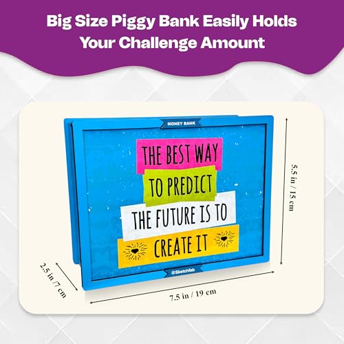 Image of Sketchfab Money Saving Box for Adult 100000, Wooden with Savings Tracker Bank Kids, Smart Piggy Bank, Box, Coin Box,Gullak Saver,Piggy Rs100000 Home Deal Gift Man, Women (The Best Way)