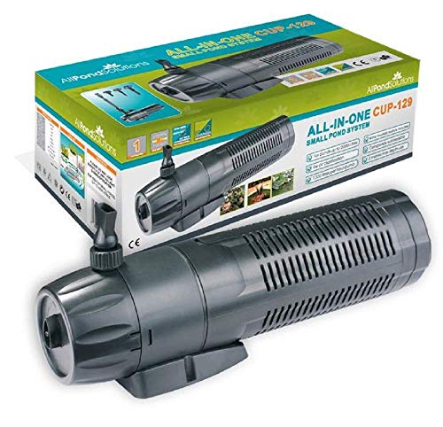 AllPondSolutions CUP-129-1000L/H All in One Pond Pump Filter with Fountain and 9w UV Steriliser...