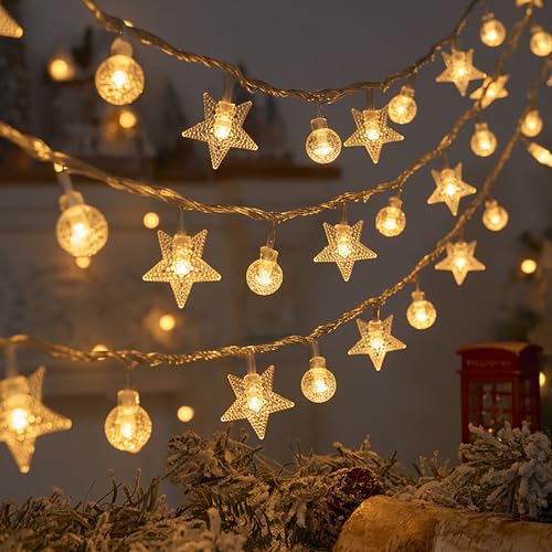 Naweida Star Gbobe String Lights 20Ft 40 Led Fairy Lights Usb Operated Waterproof Indoor Outdoor Christmas Lights For Bedroom Party Wedding Xmas Tree Decoration thumb #2