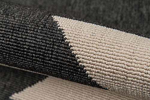 Momeni Baja Minimalist Aztec Area Rug, 2'3" X 7'6" Runner, Charcoal #TOP3