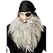 California Costumes Women's Pirate Beard & Moustache, Gray, One Size Costume Accessory