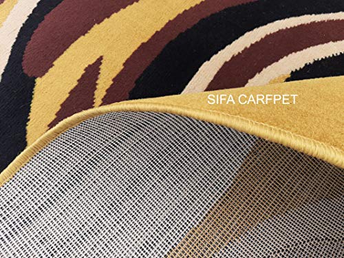 Image of Home Decore Acrylic Carpet for Your Living Room & Drawing Room Aywhere in Your Home (150x210 Yellow Colour)- 5x7 Feet