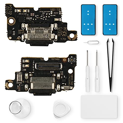 Eonpam Charging Port Replacement for Xiaomi Poco F3/Xiaomi Mi 11i Charger Port Microphone Headphone Jack with Repair Kit