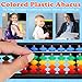 Totority Abacus for Kids Math Plastic Digit Rods Standard Abacus Soroban Professional 17 Column (10.3inch) Math Calculating Tool with Reset Button for Students and Brain Development