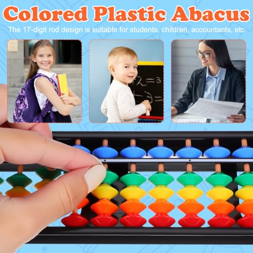 Image of Toddmomy Abacus Soroban for Kids, Plastic Abacus Beads Chinese Calculator 17 Digits Math Learning Educational Counting Tool for Kids Adults (Pack of 3)