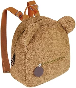 Aomig Harige minirugzak voor kinderen, kleine schattige pluche schoolrugzak voor peuters, kleuter- of basisschoolrugzak, verstelbare kleine uniseks rugzak voor schoolreizen, Blauw, Plush Backpack