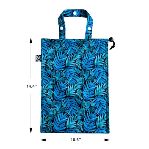 Image of Cute Hanging Car Trash Garbage Bag 100% Leakproof Waterproof Multipurpose for Car Back Front Seat Console with Hanging Strap (Leaves)